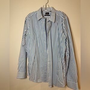 Mexx Blue Turquoise and White Striped Shirt